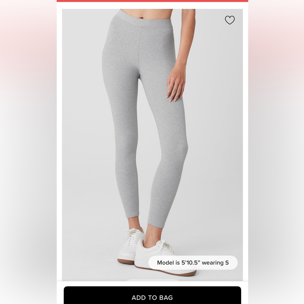 Alo Yoga Ribbed High Waist Blissful Leggings